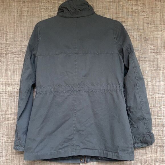 Miss London Black Label Army Green Drawstring Waist Utility Cargo Safari Jacket - Picture 6 of 6